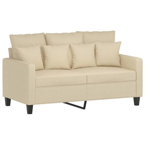 Maison Exclusive - Sæt af 3 sofaer med cremefarvede puder i stof