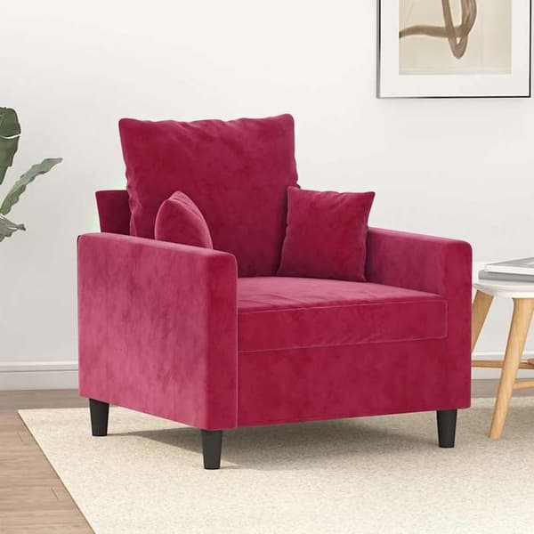Maison Exclusive - Bordeaux punainen nojatuoli 60 cm sametti