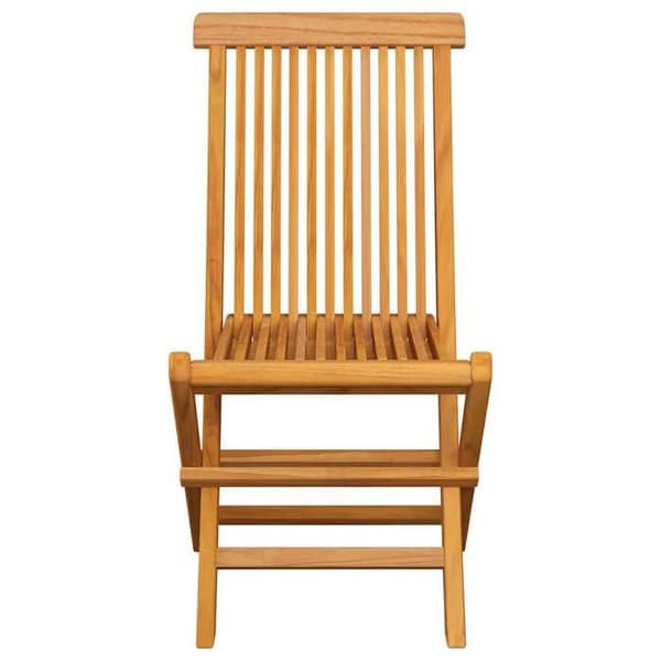 Maison Exclusive - Fällbara stolar med krämfärgade kuddar, 2 stycken, i massivt teakträ Grädde