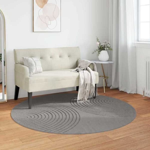 Maison Exclusive - Inomhusmatta GALATI Grå Ø 160 CM Polyester