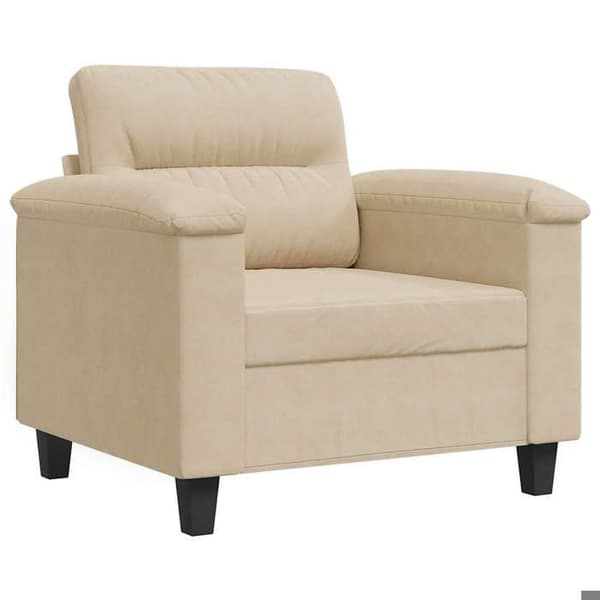 Maison Exclusive - Creme sofa stol 60 cm mikrofiber stof