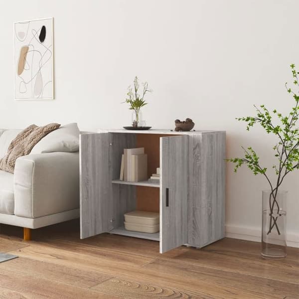 Maison Exclusive - Buffet Sonoma grå 80x33x70 cm Ingeniørtræ Grå