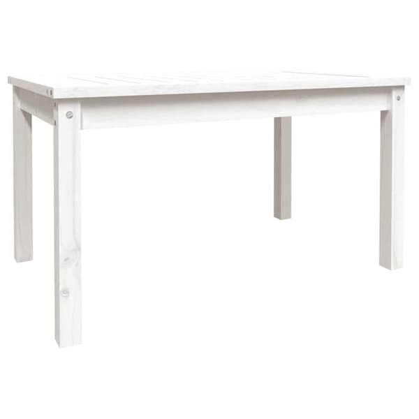 Trädgårdsbord - EXKLUSIV HEM - 82,5x50,5x45 cm - Massivt trä - Vit - Rektangulär Vit