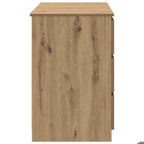 Maison Exclusive - Håndlavet egetræskontor 140x50x77 cm ingeniørtræ