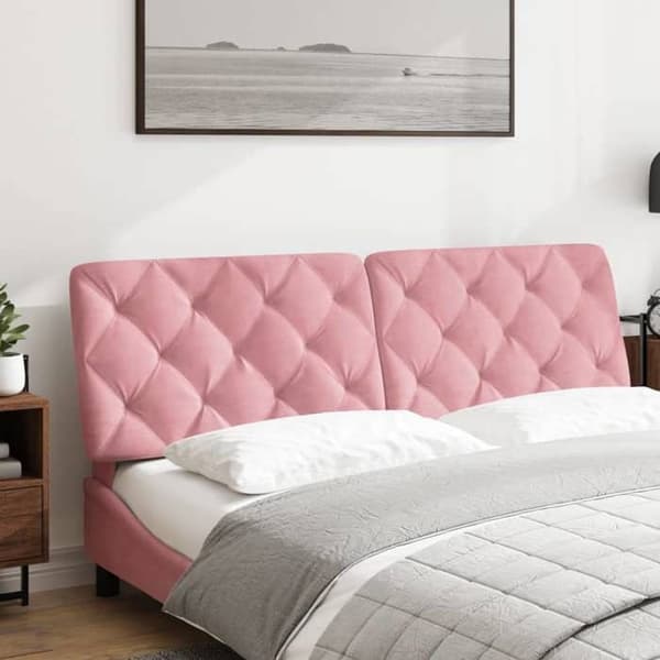 Maison Exclusive - Rosa sänggavelkudde 160 cm sammet rosa