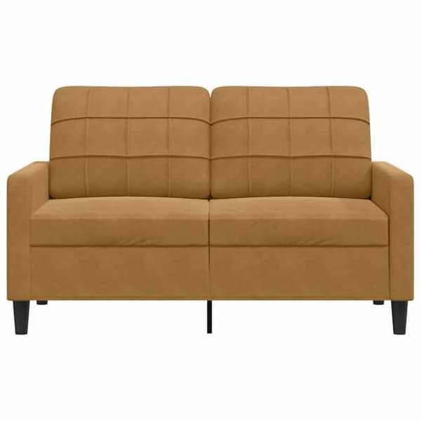 Maison Exclusive - 2-paikkainen sohva, ruskea, 120 cm, sametti
