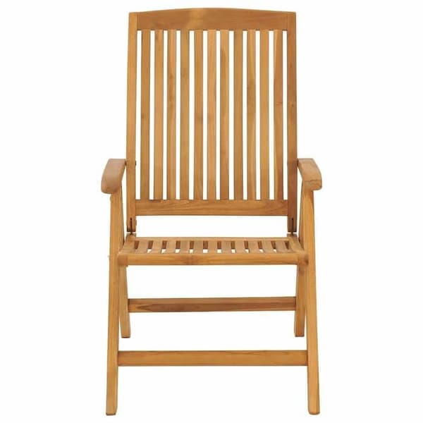 Maison Exclusive - Fällbara lutande fåtöljer, set om 2, i massivt teakträ