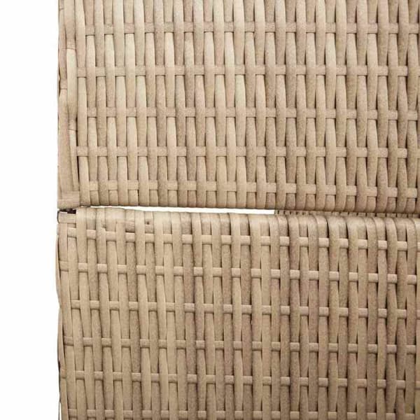 Paravent - EKSKLUSIV HUS - 242 x 180 cm - Polyrotin - Beige - Sammenklappelig beige