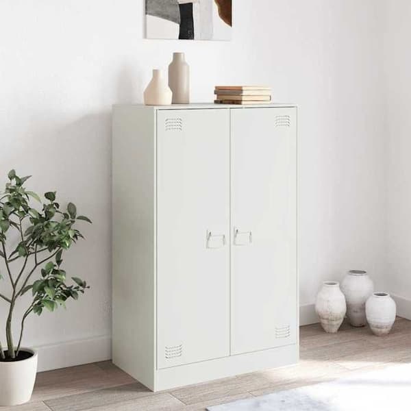 Maison Exclusive - Buffé vit 67x39x107 cm stål