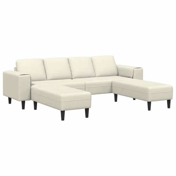 Soffa - EXKLUSIVT HEM - 3 delar - Kräm - 3 platser - Andningsbart polyester tyg Grädde