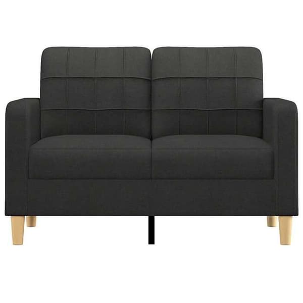 Maison Exclusive - Soffa 2-sits Svart 120 cm Tyg Svart