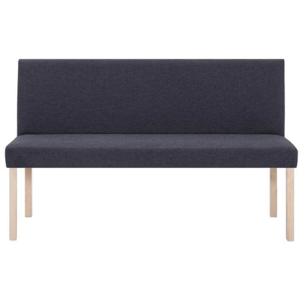 Maison Exclusive - 139,5 cm bænk, mørkegrå polyester mörkgrå och naturlig