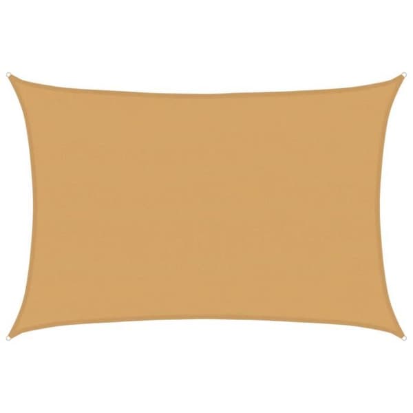 Maison Exclusive - Skygge-sejl 160 g/m² rektangulær sand 5x7 m PEHD