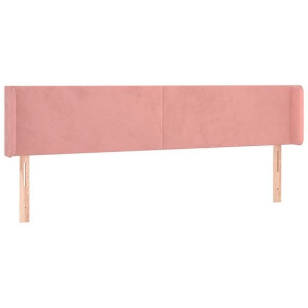 Maison Exclusive - LED-päätyruutu Vaaleanpunainen 183x16x78/88 cm Sametti rosa
