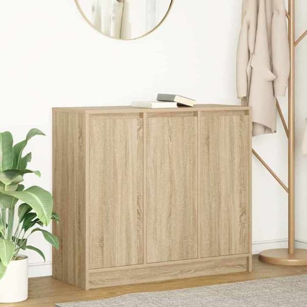 Maison Exclusive - Buffé ek sonoma 85x34x76 cm ingenjörsträ