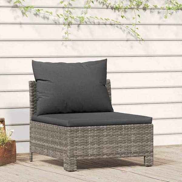 Maison Exclusive - Central have-sofa med grå polyrotin pude