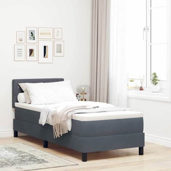 Maison Exclusive - Jousipatja tummanharmaalla 80 x 200 cm sametilla Mörkgrå