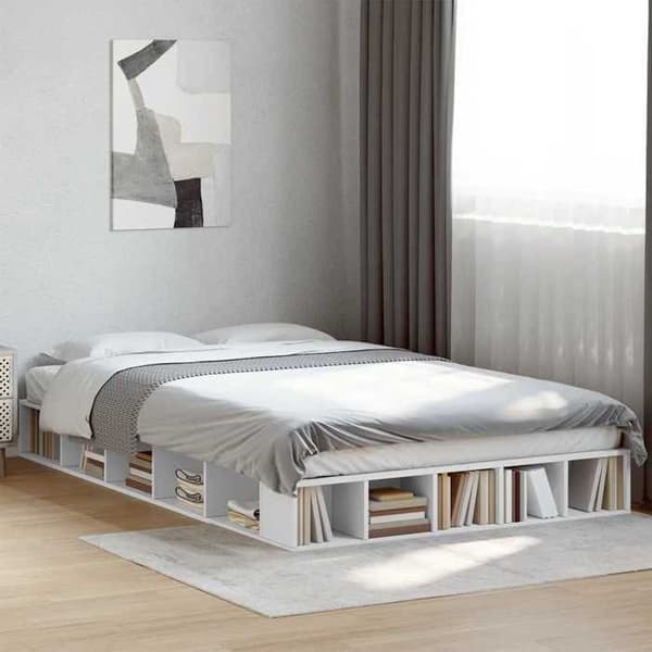 Maison Exclusive - Sengestel uden madras hvid 135x190 cm Vit