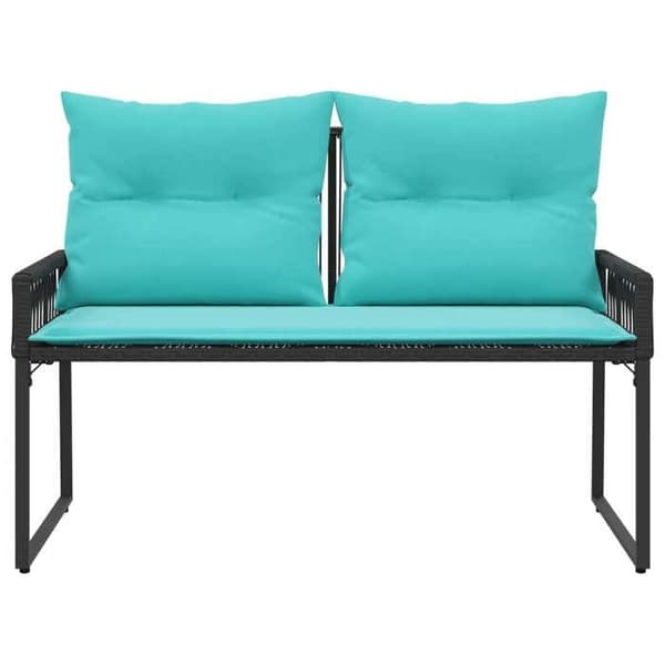 Maison Exclusive - Udendørs bænk 2-sæder 4 dele 110 x 59 x 82 cm polyrotin