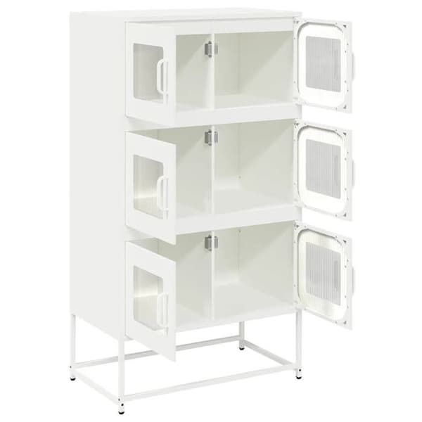 Maison Exclusive - Buffé hög vit 68x39x123 cm stål