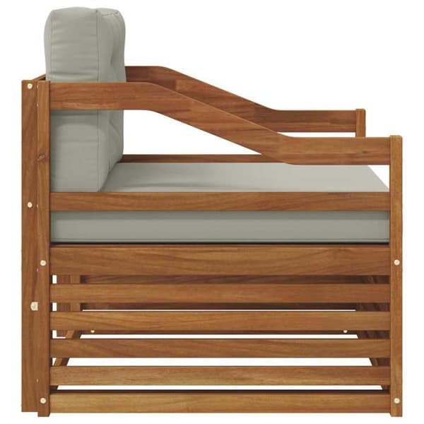 Maison Exclusive - Udendørs sofa i solid akacietræ naturlig og lys grå
