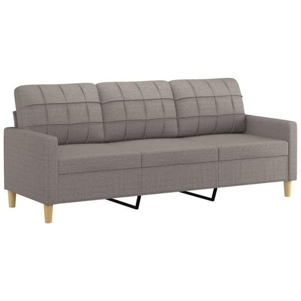 Maison Exclusive - 4-delars soffgrupp med kuddar i taupe tyg
