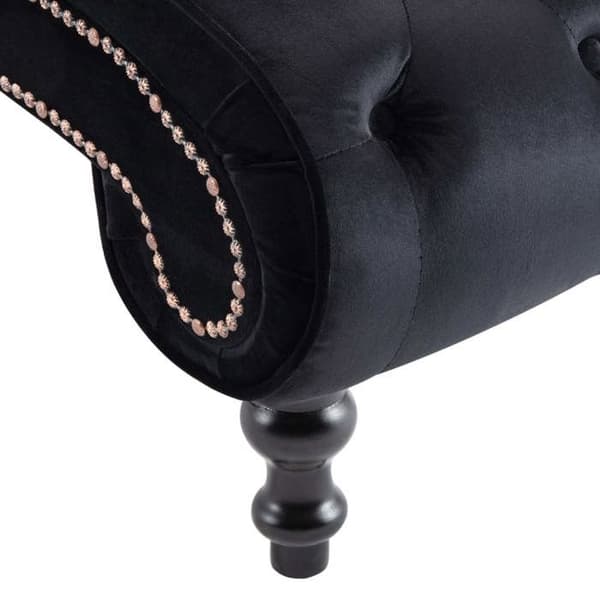 Maison Exclusive - Sort Velour Chaiselong Svart