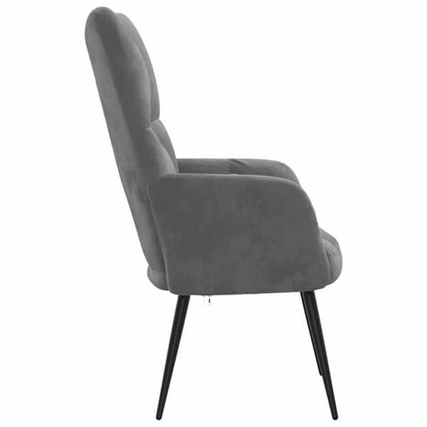 Maison Exclusive - Tummanharmaa samettinen rentoutumistuoli
