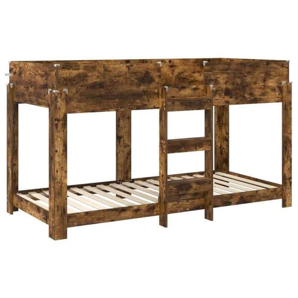 Maison Exclusive - Bunk säng för barn i rökig ek 80 x 200 cm