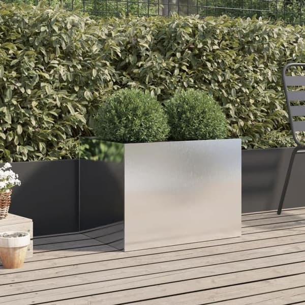 Maison Exclusive - Silverfärgad kruka 62x47x46 cm rostfritt stål