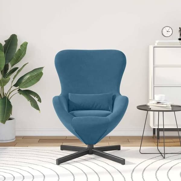 Maison Exclusive - Æg Stol Blå 63 x 73 x 90 cm Velour Blå