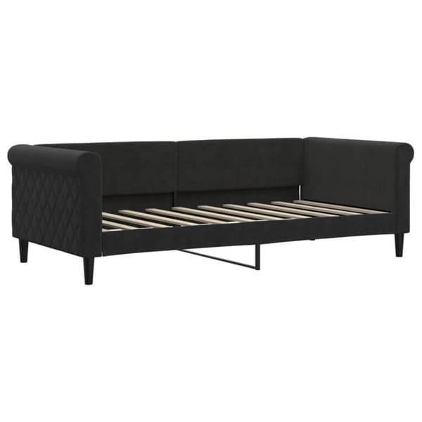 Päivävuode - EXCLUSIVE-KOTI - 90x190 cm - Alivuode - 2 laatikkoa - Musta sametti Svart