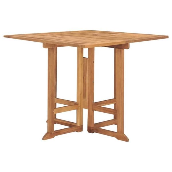 Maison Exclusive - Fällbart utomhusmatbordset 5 delar i solid teak