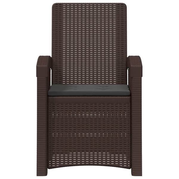 Maison Exclusive - Justerbar trädgårdsstol som imiterar PP-rattan