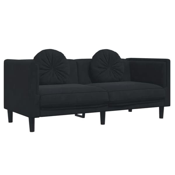 Maison Exclusive - 3 kpl:n sohvasetti mustilla samettityynyillä