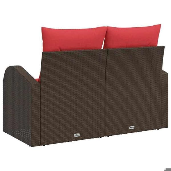 Maison Exclusive - Trädgårdsoffa 2-sits Brun polyrotin