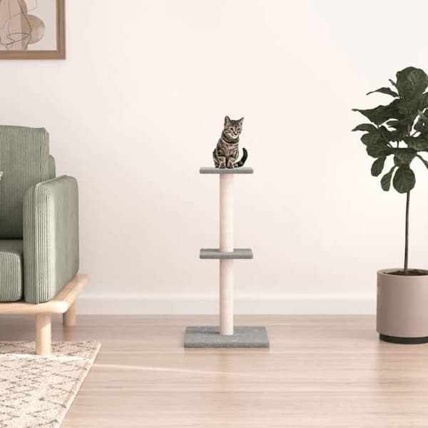 Maison Exclusive - Katte træ med sisal kløer i lys grå 73 cm ljusgrått