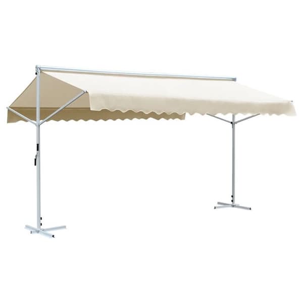 Maison Exclusive - Ståndande markis 600 x 300 cm Kräm Grädde