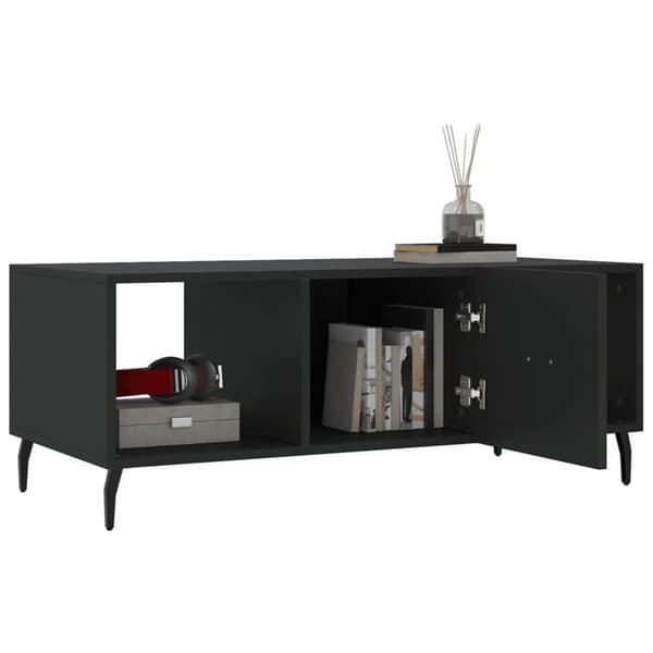 Maison Exclusive - Sort sofabord 102x50x40 cm ingeniørtræ