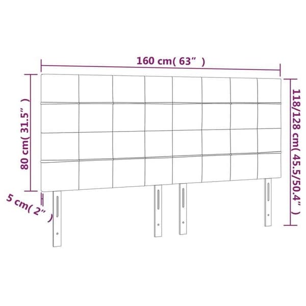 Maison Exclusive - LED-päätyharso Vaaleanharmaa 160x5x118/128 cm Sametti ljusgrått