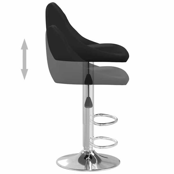 Maison Exclusive - Barstolar set om 2 svart konstläder
