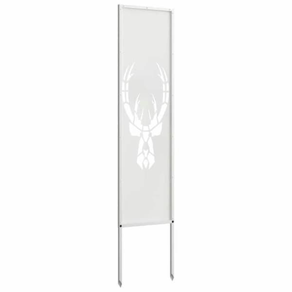 Integritetsskärm trädgård - EXKLUSIV HEM - 32 x 140 cm - Vit - Stål - Matt finish Vit