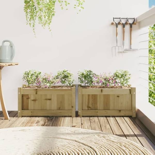 Maison Exclusive - 2 kpl kyllästettyä mäntyä olevat ruukut