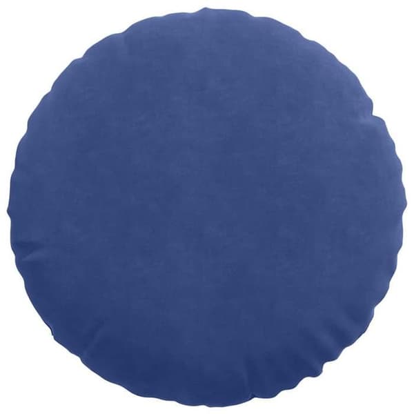 Maison Exclusive - Sittkuddar 2 st Sammet Blå polis Ø50 x 19 cm