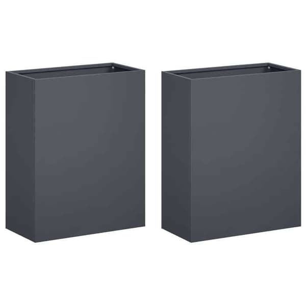 Maison Exclusive - Trädgårdskrukor 2 st Anthracite 40 x 20 x 40 cm