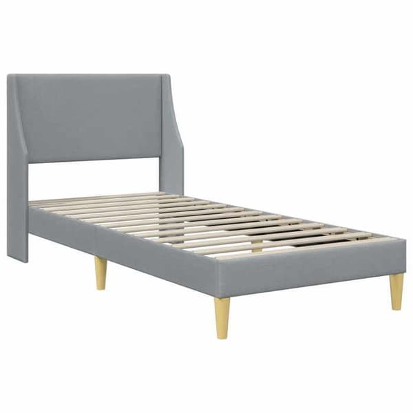 Maison Exclusive - Sängram med madrass Ljusgrå 80x200 cm Polyester
