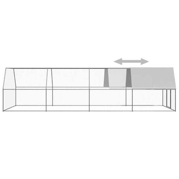Maison Exclusive - Utomhus hönshus 3x8x2 m Galvaniserat stål