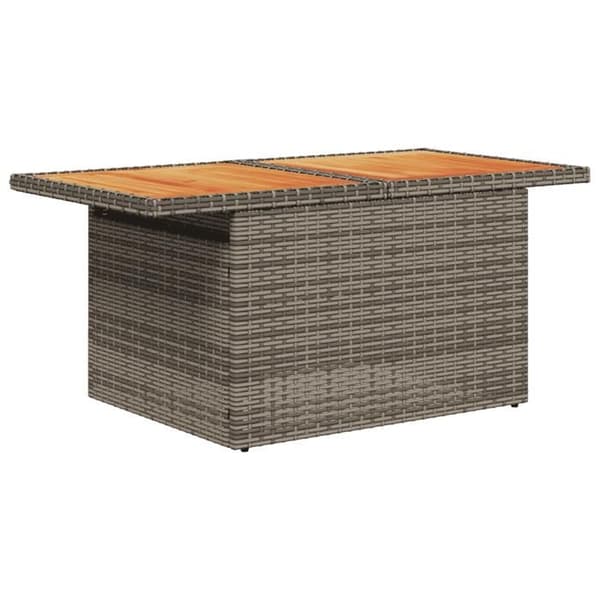 Maison Exclusive - Puutarhakalusteet tyynyillä 7 kpl harmaa punottu muovi grå