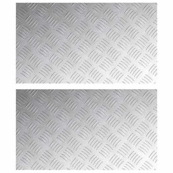 Maison Exclusive - Nez de marche 2 pc 70 x 40 cm Silver Aluminium Rektangulär Silverfärgad (aluminium)