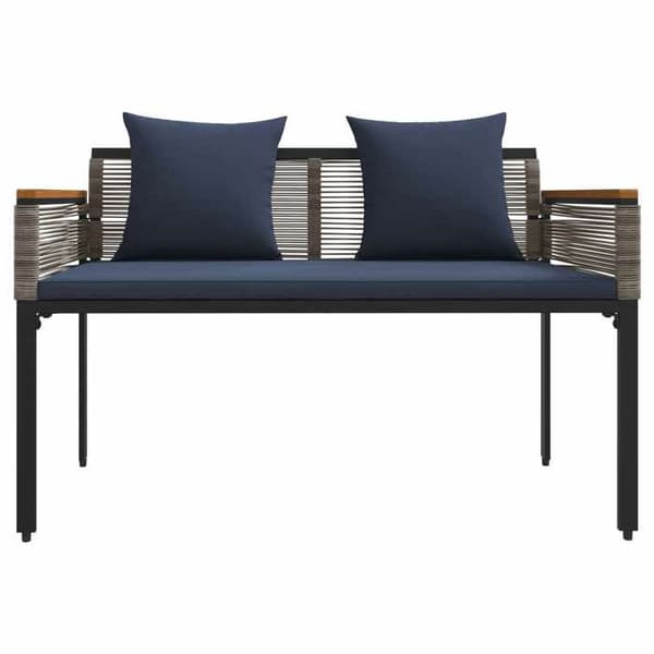 Maison Exclusive - Utomhusbänk 2-sits 117 x 54 x 74.5 cm polyrotin